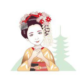 オリジナルLINEスタンプ ( キャラクター / 京都花街上七軒のお茶屋と舞妓はん)