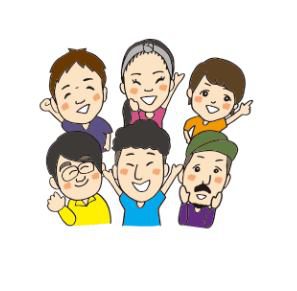 「飛騨のゆかいな似顔絵スタンプ vol.2」イラスト